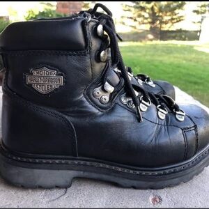 Women’s Harley Davidson Steel Toe Boots Worn